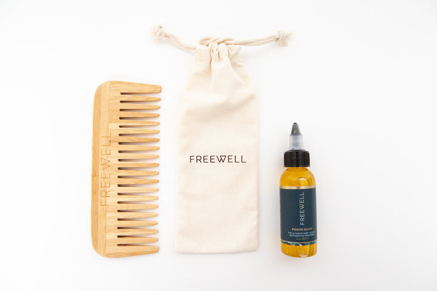 Power Gloss + Bamboo Comb Travel Kit
